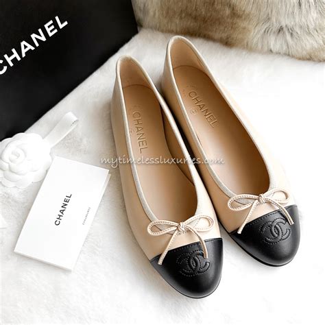 chanel denim flats|chanel ballet flats beige.